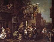 William Hogarth Election campaign to win votes oil painting on canvas